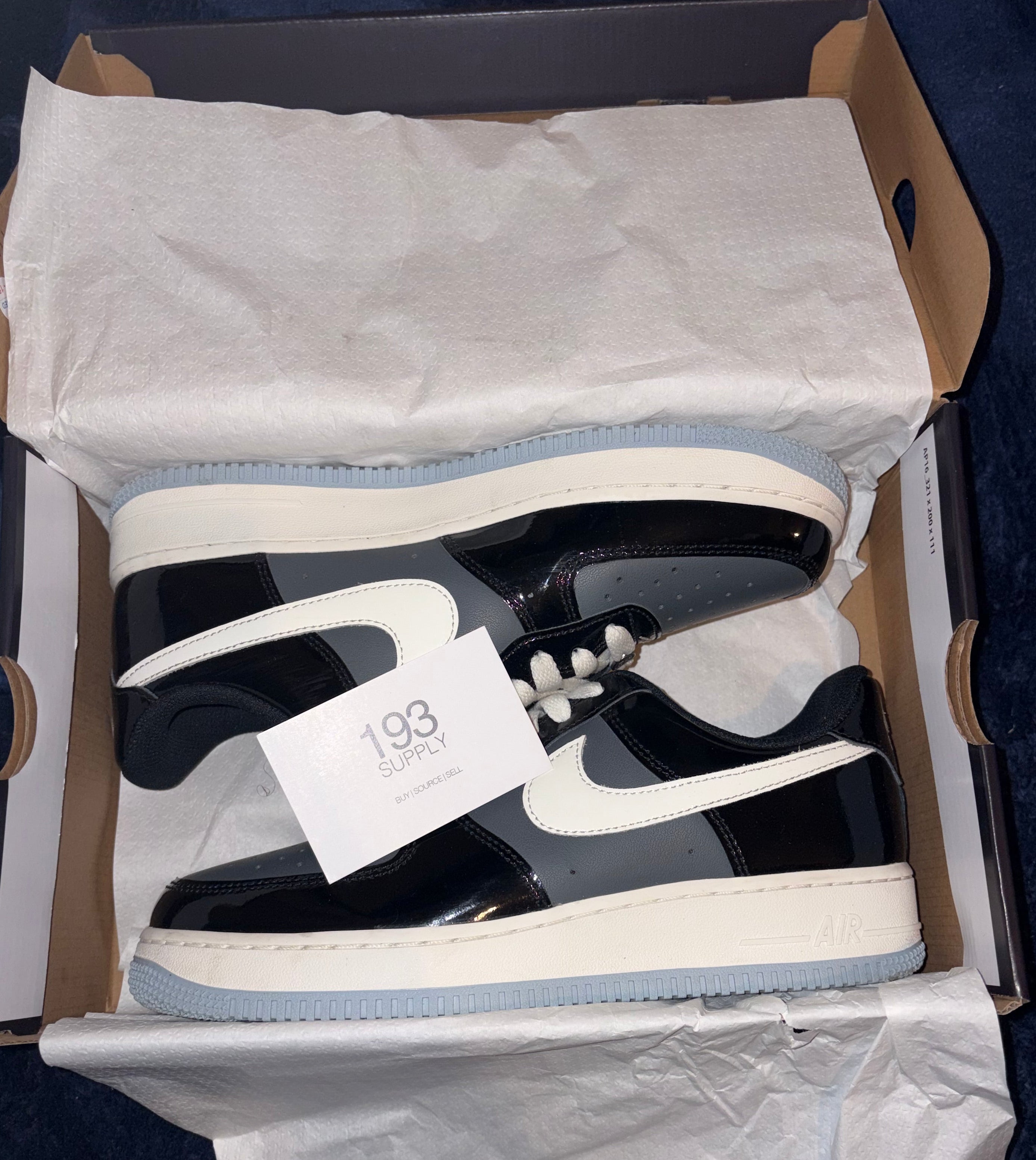 Nike Air Force 1 Low 'Black Iron Grey Patent'