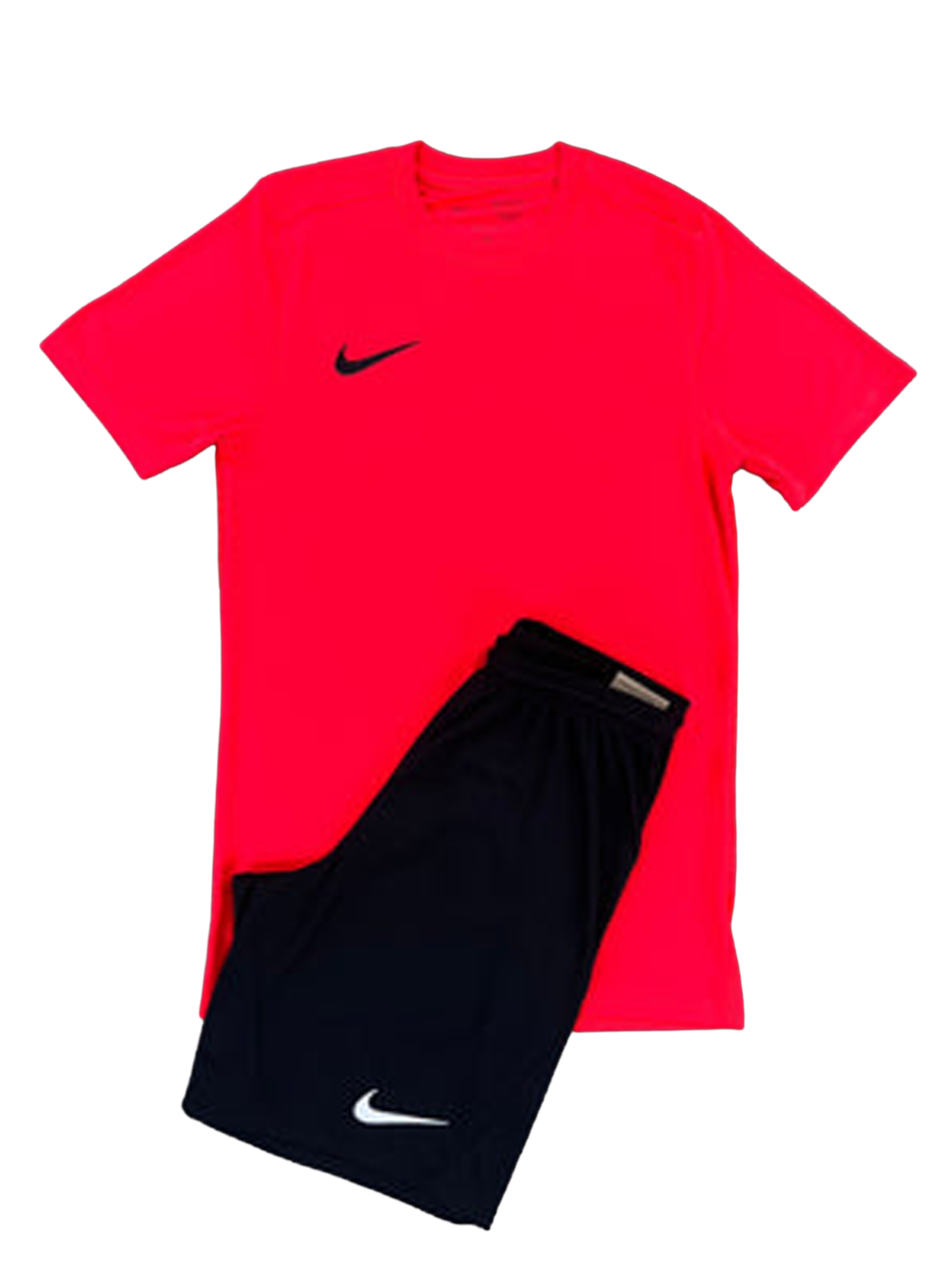 NIKE DRI-FIT SHORTS SET - CRIMSON/BLACK