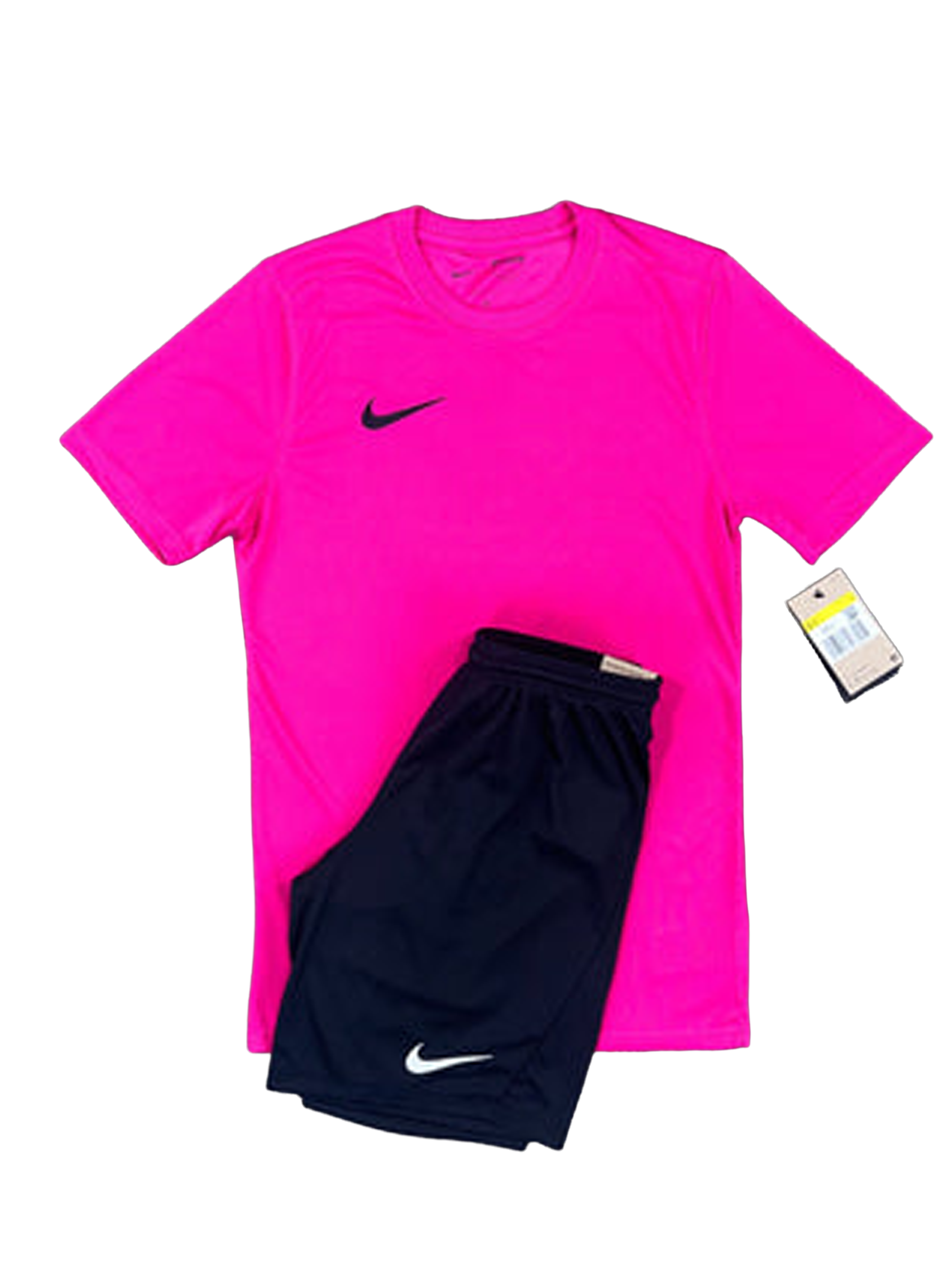 NIKE DRI-FIT SHORTS SET - PINK/BLACK
